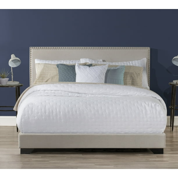 Willow Nailhead Trim Upholstered Queen, Upholstered Queen Bed