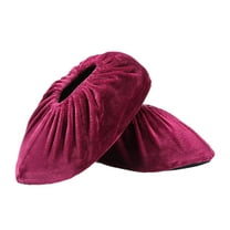 AMLESO Washable Shoe Cover Breathable Reusable Shoe Covers for Office Outdoor Women Men dark red