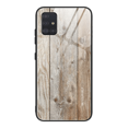 thumbnail image 3 of Tempered Glass Case Wood Grain Anti-Scratch Soft TPU Bumper Shockproof Cover for SAMSUNG Galaxy S20 PLUS (Gray-Brown), 3 of 7