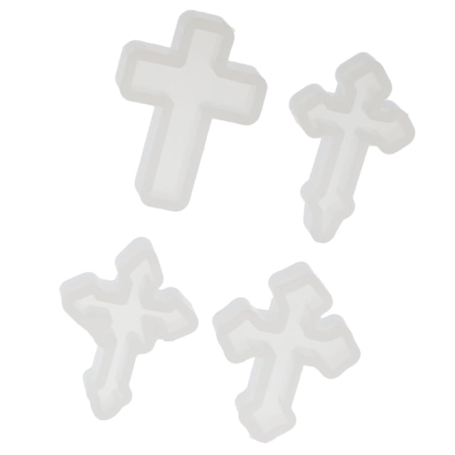 4 Piezas de Silicona Cruz DIY Fabricación de Joyería de Resina Sunnimix Moldes