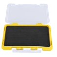 thumbnail image 1 of Fishing Jig Box Waterproof Plastic Slim Foam Insert Fishing Hook Storage Organizer Box Yellow for Lure Fishing, 1 of 4