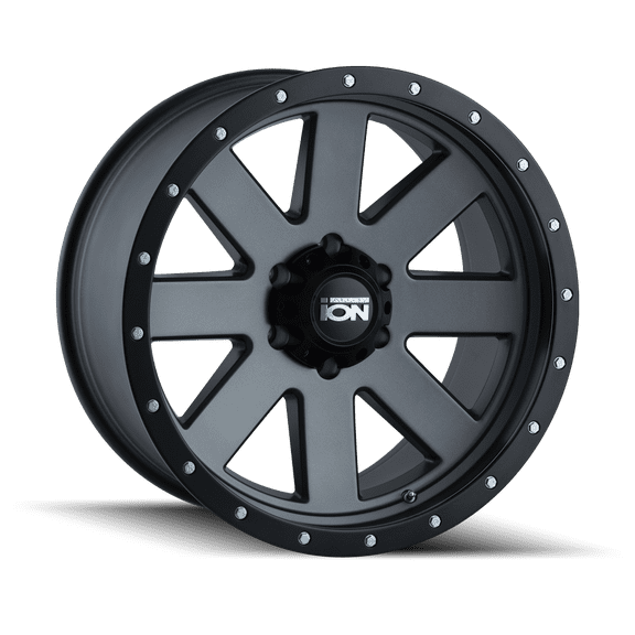 Ion 134 17X8.5 5X127 -6Et 83.82Cb Matte Gunmetal/Black Beadlock