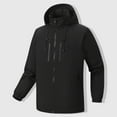 thumbnail image 2 of Windbreaker Men Fashion Casual Outdoor Work Bag Long Sleeve Hooded Casual Coat/jacket Jacket Windbreaker Jackets for Men Black XL, 2 of 8