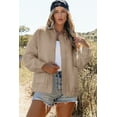 thumbnail image 2 of Women's Light French Beige Floral Quilted Jacket with Long Sleeves, 2 of 12