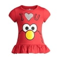 thumbnail image 6 of Sesame Street Elmo Toddler Girls Ruffle Tunic Shirt & Leggings Clothing Set 2T, 6 of 11