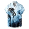 thumbnail image 4 of MDUKONU Men's Button Down Shirt Short Sleeve Soft Work Wear Blue L, 4 of 5