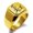 Gold, variant on Stainless Steel Letter L Initial Floral Monogram Engraved Engraved Square Flat Top Biker Style Polished Signet Ring