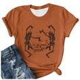 thumbnail image 5 of IDOCLOTHES Halloween T Shirts for Women Funny Dancing Skeleton Printed Tis The Season To Be Spooky Tshirts Dressy Casual Short Sleeve Going Out Tops Fashion Clothing Orange, S, 5 of 5