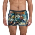 thumbnail image 1 of Balery Colorful Plant Turtle Calzoncillos bóxer para hombre, ropa interior de algodón suave y transpirable con cinturilla de nailon-Large, 1 of 5