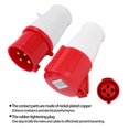 thumbnail image 4 of Industrial Site Plug Connector Set 3 Phase 4 Pin 3P+E 380415V 32A IP67 for Airport Metallurgy Railway, 4 of 5