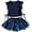 Star Navy, variant on WIBACKER Girls Boho Clothes 1-9 Years Side Tie Ruffle Tops and Lavender Print Tutu Skirt Shorts 2 Piece Outfit Kids Girl Summer Outfits