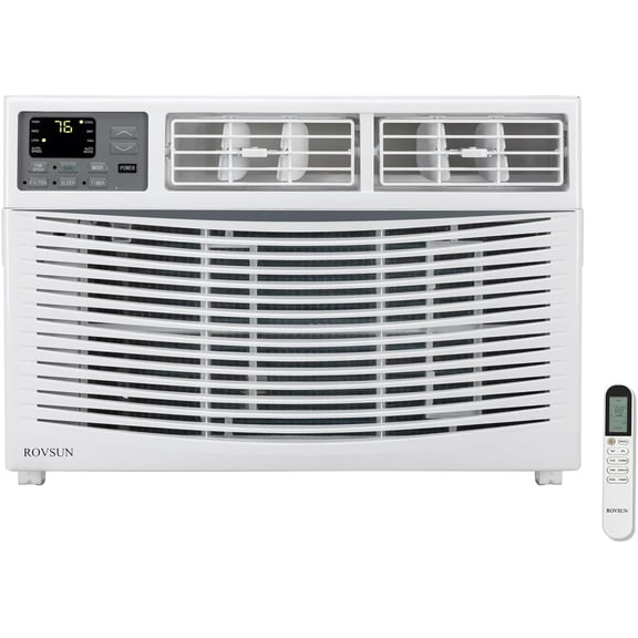 PEXMOR Window Air Conditioner with Heat, 8000 BTU AC Unit with Timer, Remote Control & Installation Kit, Covers up to 350 Sq.Ft, 115V/60Hz