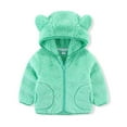 thumbnail image 2 of Baby Girls Winter Coat Jacket Cute Bear Ear Hooded Jacket for Kids Baby Boys Toddler Winter Jacket Baby Clothes 5-6 Years, 2 of 5