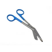 Blue Handle Pattern Color Lister Bandage Scissors 5.5" (14cm), Stainless Steel