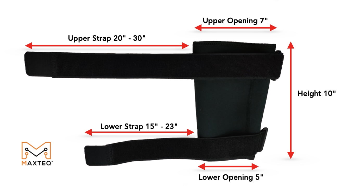GPS Ankle Monitor Bracelet Cover for SCRAM, Alcohol Monitor, House Arrest, Other Offenders - Black Neoprene, Adjustable Hook and Loop Straps