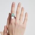thumbnail image 4 of NUNCAD Turquoise Blue Ring Pear Shape Ring 925 Sterling Silver Statement Ring Gift For Women, 4 of 5