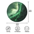 thumbnail image 4 of Round Plate Mat 15.4x15.4 Inchesx1 Placemat Table Mat Kitchen Mat Coffee Mat Fabric Thick, Strong Wear-Resistant, Heat Resistance Green Lava Picture, 4 of 7