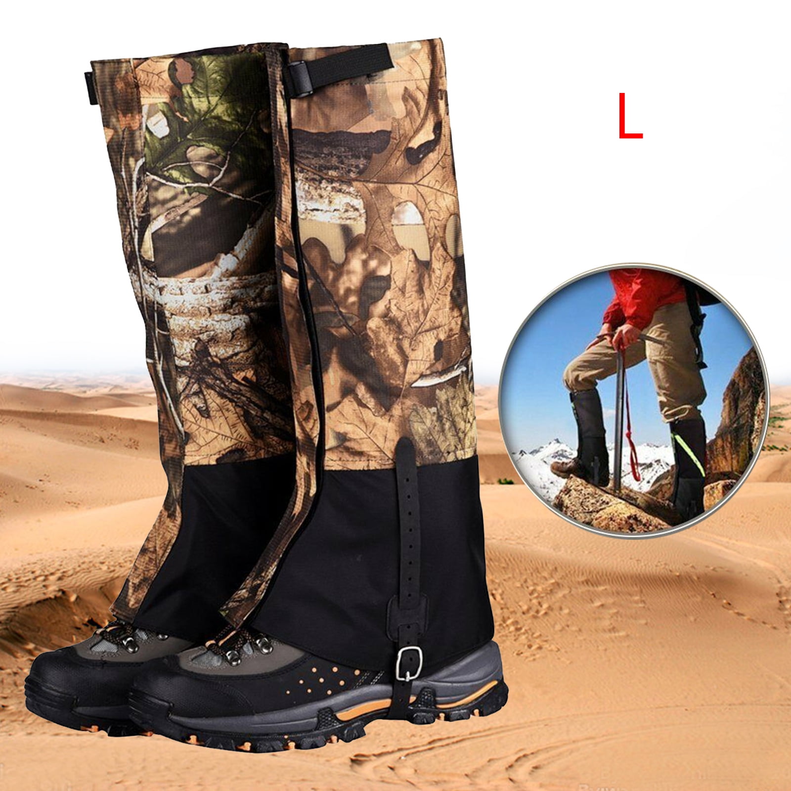 Waterproof Gaiters Leg Cover Boot Legging for Outdoor Climbing Hiking Snow re 