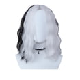 thumbnail image 1 of Jumpingount Peluca de disfraz, pelo largo a juego en blanco y negro para mujer, resistente al calor, accesorio de Cosplay sintético, fiesta de Cuidado del cabello Tipo5, 1 of 6