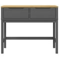 thumbnail image 3 of vidaXL Console Table FLORO Grey 89.5x36.5x73 cm Solid Wood Pine, 3 of 5