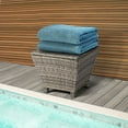 thumbnail image 6 of Outdoor PE Wicker Side Table with Storage, Small Patio Storage Bin Container for Hose Cushion Towel, Grey, 6 of 14