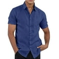 thumbnail image 2 of Polo Shirts for Men Casual Button Down Short Sleeve Summer Spread Collar Beach With Pocket Button Down Shirt Sizes XL, 2 of 4