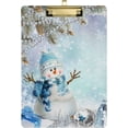 thumbnail image 2 of FMSHPON Christmas Xmas Pine Snowman Present Clipboard Hardboard Wood Nursing Clip Board and Pull for Standard A4 Letter 13x9 inches, 2 of 5