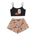 thumbnail image 4 of XIAONU Breathable Short Sleeve Pajama Set for Women Graphic Turn Down Collar Halloween Nightwear, 4 of 4