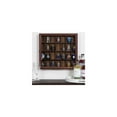thumbnail image 3 of Gallery Solutions 18x16 Shot Glass Trinket Collection, Display Case, 28 Shot Glasses - Walnut, 3 of 7