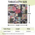 thumbnail image 2 of Pioneer Flower Floral Print Pattern Square Fitted Tablecloth with Elastic Edge,Square Table Cover,Washable Elastic Table Cover for Home Kitchen Party Decor 34"x34", 2 of 6