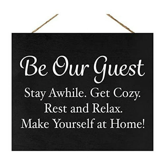 JennyGems Be Our Guest Sign Rental, Vacation Rental Signs, Vacation House Rules, Signs for Rental Properties, Guest Welcome Signs, Visitors, 10x12 Inch Wood Sign Wall Art