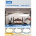 thumbnail image 4 of Ventilador de techo Passky de 132 cm con luz y control remoto 110 V, color plata, 4 of 7