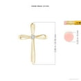 thumbnail image 3 of ANGARA Natural Twisted Cross Pendant with Diamond in 14K Yellow Gold for Women (Size-2.4mm| Color-H| Clarity-SI2) | April Birthstone, Anniversary, Jewelry Gift for Women | Natural Diamond Necklace, 3 of 8