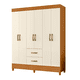 thumbnail image 2 of Ropero Clóset Bertolini Movyli Mueble Armable para Colgar Ropa 6 Puertas 2 Cajones Color Cinamomo y Off White, 2 of 4