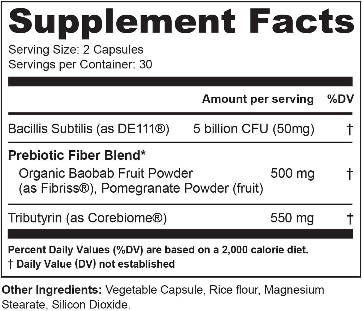 Vitauthority Essential Probiotics with Prebiotics and Postbiotics for Gut Health, 60 Capsules