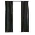 thumbnail image 5 of 3S BROTHERS Solid Linen Look Curtains Drapes Home Decorative Set of 2 Panels Linen Window Curtains Hanging Back Tap & Rod Pocket Nursery Room Bedroom Office - Anthracite 52"x108" Each, 5 of 7