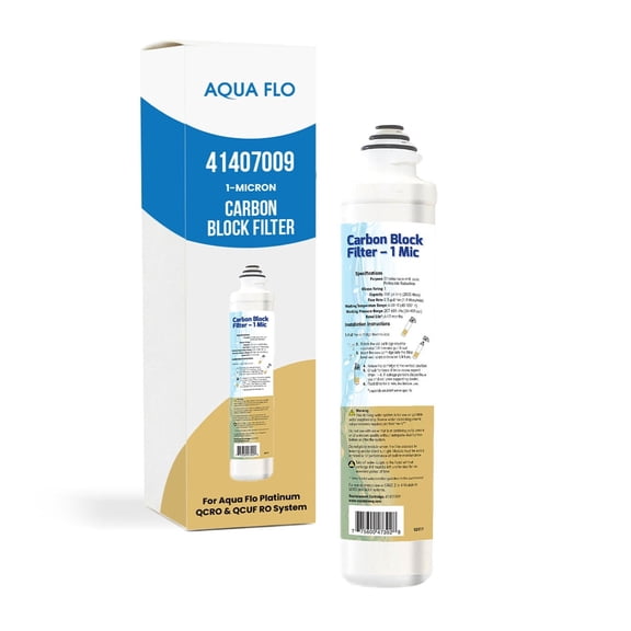 Aqua Flo 41407009 Carbon Block 1 Micron Filter for QCRO and QCUF Systems