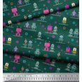 thumbnail image 2 of Soimoi Polyester Crepe Fabric Cartoon Machine & Gear Parts Hardware Printed Craft Fabric by The Yard 52 Inch Wide, 2 of 3