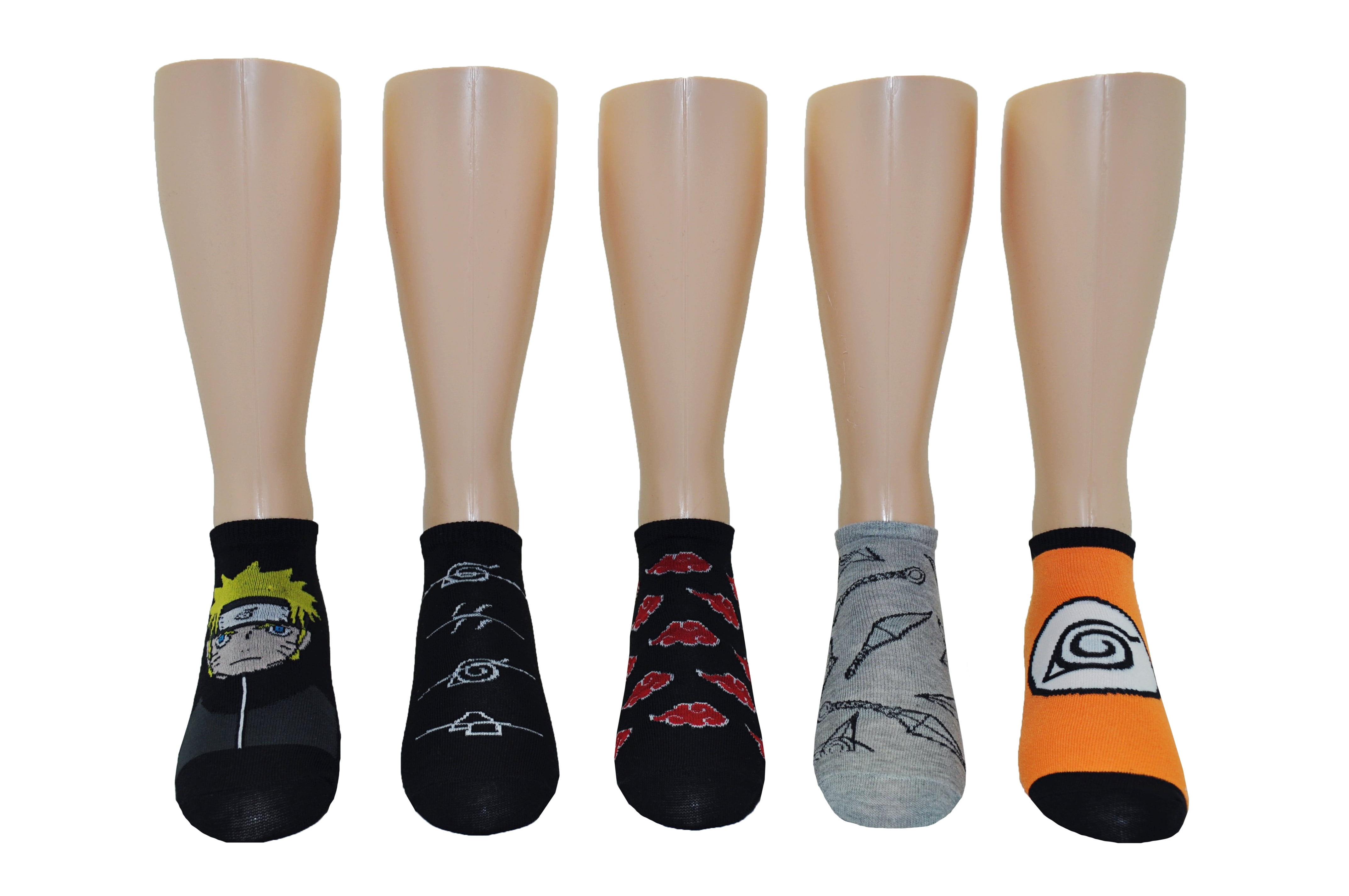 Naruto Clan Symbols 5 Pair Pack Lowcut Socks Walmart