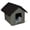Olive/Black, variant on K&H Pet Products Outdoor Kitty House Cat Shelter (Unheated) Olive/Black 19 X 22 X 17 Inches