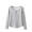 Gray, variant on SwiftWear Cozy Women's Fleece-Lined Pajama Top - Sleepwear & Loungewear, Crew Neck Button Front with Arc Hem, Plush Comfort Base Layer Beige