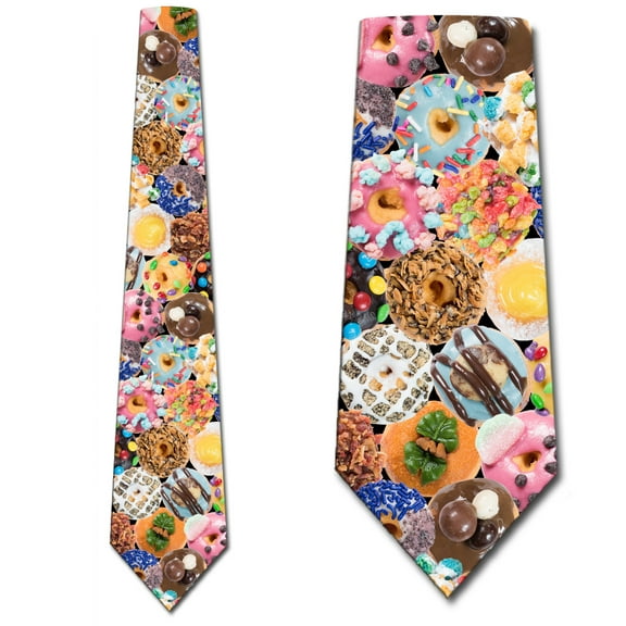 Donut Ties Mens Candy Doughnut Necktie by Three Rooker