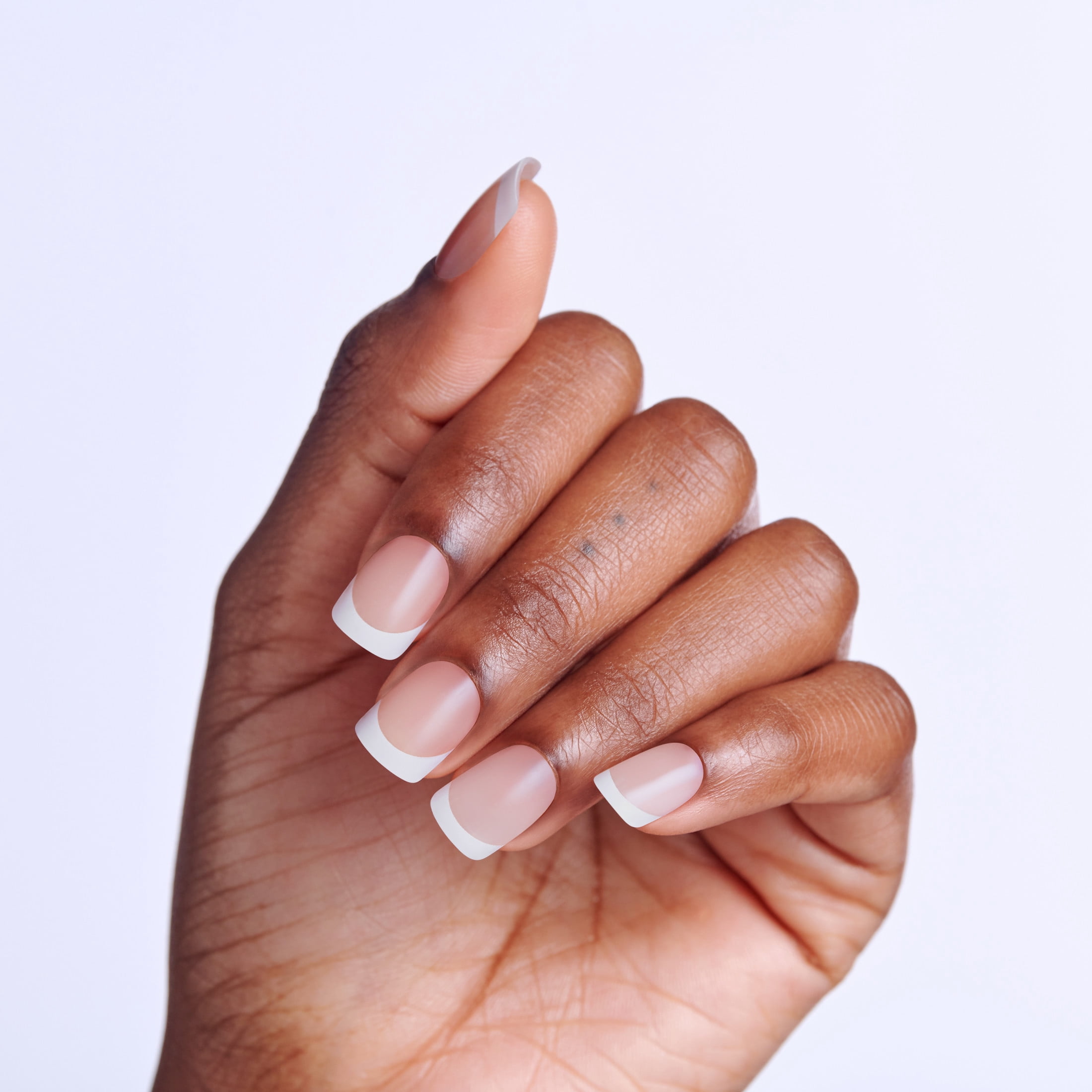 (2 pack) Kiss Impress French Tip Press On Nails, ‘Chic French ‘, White, Short Squoval, 30 Count