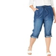 thumbnail image 2 of Woman Within Plus Size Petite Convertible Length Cargo Capri Pant Pants, 2 of 5