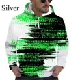 thumbnail image 3 of Sudaderas con capucha personalizadas para hombre, con estampado 3D en blanco y negro, estilo hip hop, de manga larga y talla grande, 3 of 5