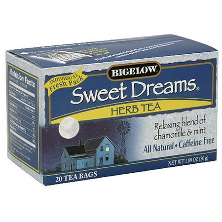 Bigelow Sweet Dreams Caffeine Free Herb Tea, 1.09 oz (Pack of 6)