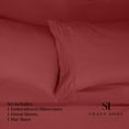 thumbnail image 2 of Sweet Home Collection Split King Sheet Sets, Classic 1800 Series Deep Pocket 5 Piece, Luxury Soft Microfiber Bed Sheet Sets,, Burgundy, 2 of 5