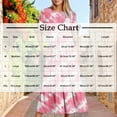 thumbnail image 4 of Horkkom Shirt Dresses for Women Short Sleeve Crew Neck Maxi Dresses Casual Loose Gradient Print Long Dresses with Pockets L, 4 of 6
