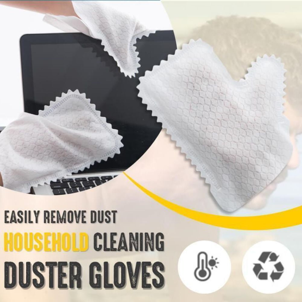 LITMG 10 Pieces Microfiber Dusting Cloths Gloves, Dust Wipes, Feather