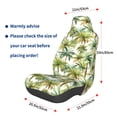 thumbnail image 2 of Picia Green Hawaii Palms Print Waterproof Sweating Car Seat Cover for Post Gym Workout, Running, Beach and Hiking, Universal Fit Anti-Slip Bucket Seat Protector, 2 of 5